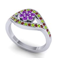 Simple Floral Pave Siktha Ring