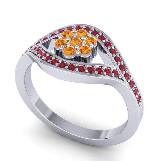 Simple Floral Pave Siktha Ring