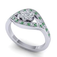 Simple Floral Pave Siktha Ring