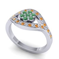 Simple Floral Pave Siktha Ring