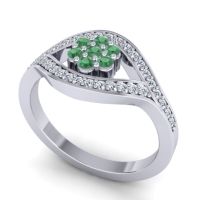 Simple Floral Pave Siktha Ring