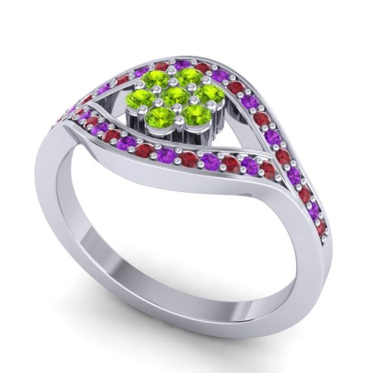 Simple Floral Pave Siktha Ring