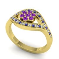 Simple Floral Pave Siktha Ring