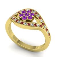 Simple Floral Pave Siktha Ring