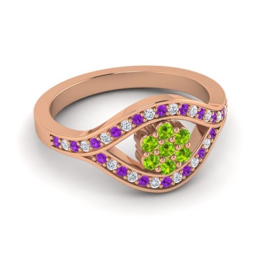 Simple Floral Pave Siktha Ring