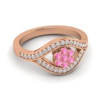Simple Floral Pave Siktha Ring