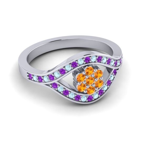 Simple Floral Pave Siktha Ring