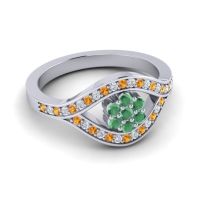 Simple Floral Pave Siktha Ring