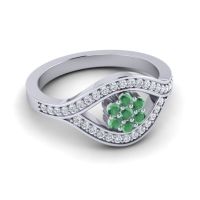 Simple Floral Pave Siktha Ring