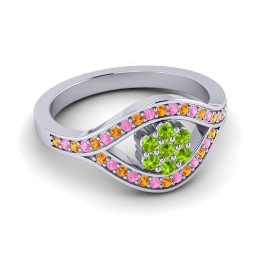 Simple Floral Pave Siktha Ring