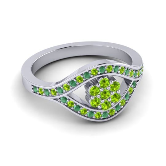 Simple Floral Pave Siktha Ring