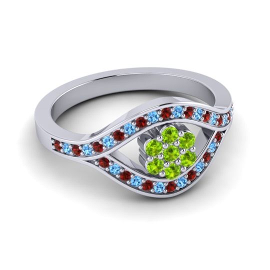 Simple Floral Pave Siktha Ring
