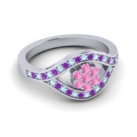 Simple Floral Pave Siktha Ring