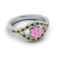Simple Floral Pave Siktha Ring