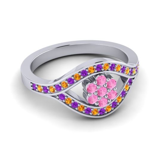 Simple Floral Pave Siktha Ring