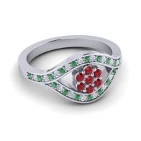 Simple Floral Pave Siktha Ring