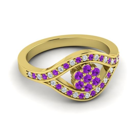 Simple Floral Pave Siktha Ring