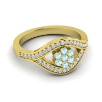 Simple Floral Pave Siktha Ring