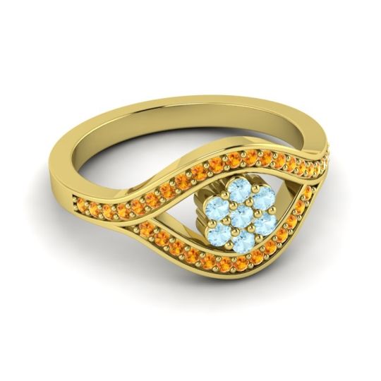 Simple Floral Pave Siktha Ring