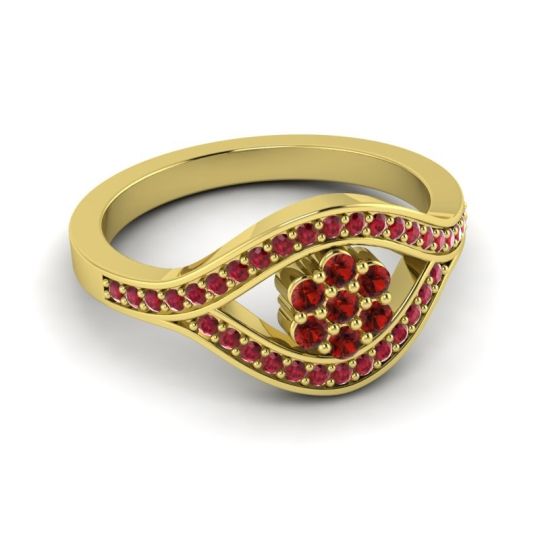 Simple Floral Pave Siktha Ring