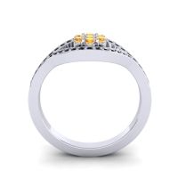 Simple Floral Pave Siktha Ring