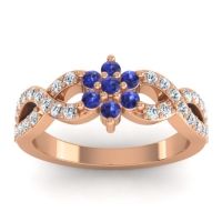 Simple Floral Pave Nalini Ring