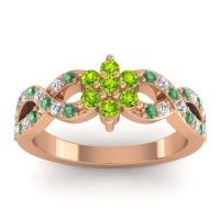 Simple Floral Pave Nalini Ring