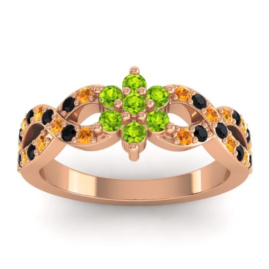 Simple Floral Pave Nalini Ring