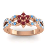Simple Floral Pave Nalini Ring
