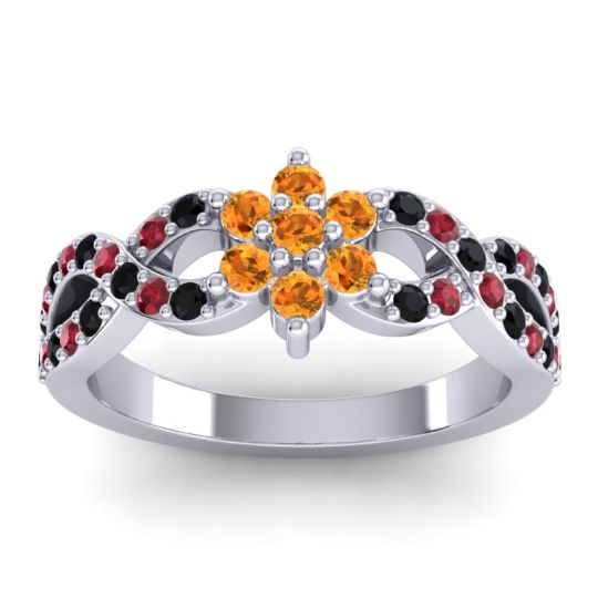 Simple Floral Pave Nalini Ring