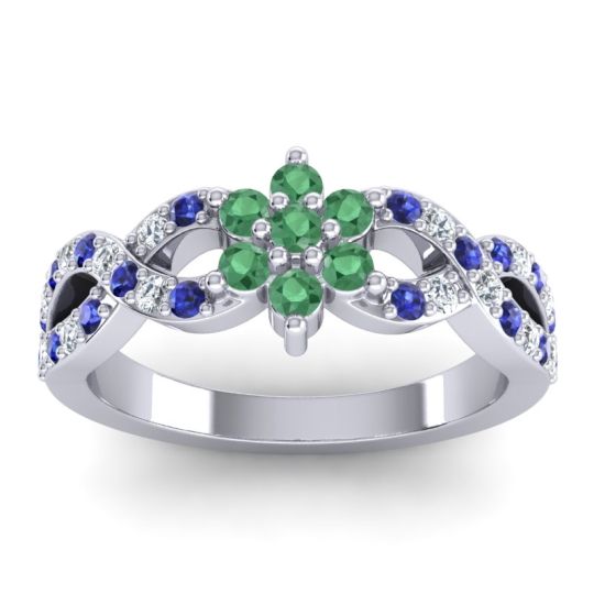 Simple Floral Pave Nalini Ring