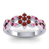 Garnet Fashion Ring In 14k White Gold With Pink Tourmaline – Nalini Simple Ring
