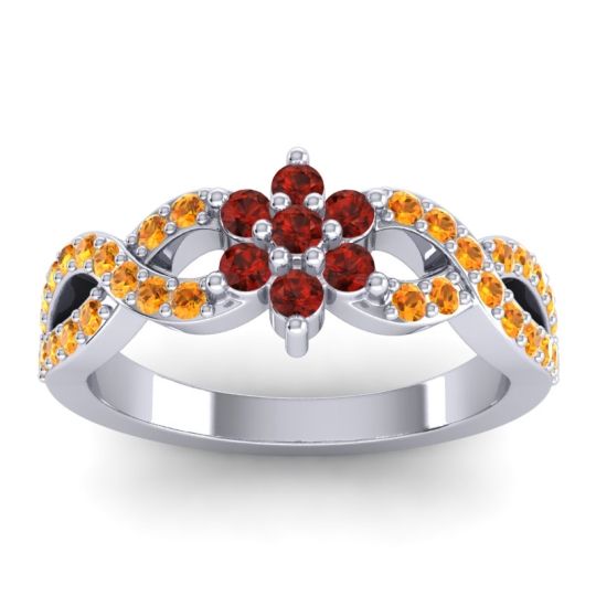 Simple Floral Pave Nalini Ring