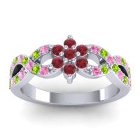 Simple Floral Pave Nalini Ring