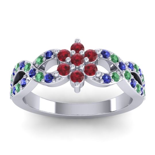 Simple Floral Pave Nalini Ring