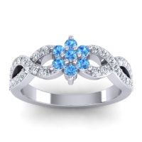 Simple Floral Pave Nalini Ring