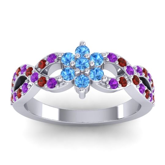 Simple Floral Pave Nalini Ring