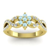 Simple Floral Pave Nalini Ring