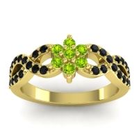 Peridot Fashion Ring In 14k Yellow Gold With Black Onyx – Nalini Simple Ring
