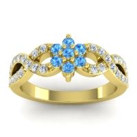 Simple Floral Pave Nalini Ring