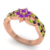 Simple Floral Pave Nalini Ring