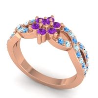 Simple Floral Pave Nalini Ring