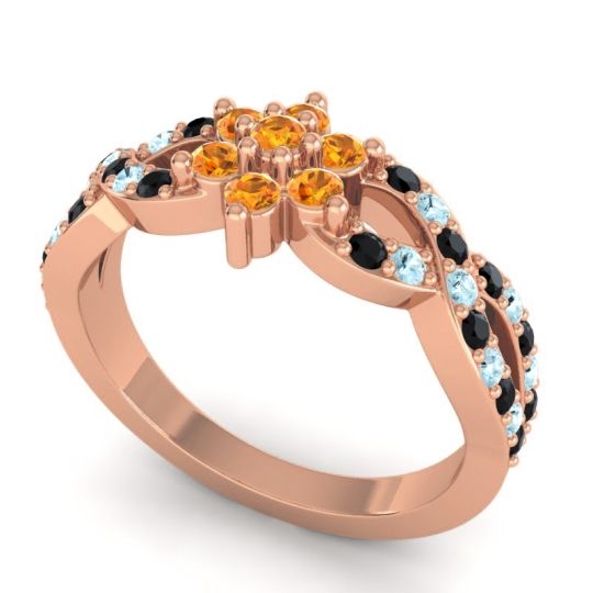 Simple Floral Pave Nalini Ring