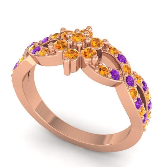 Simple Floral Pave Nalini Ring