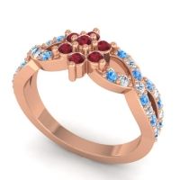 Simple Floral Pave Nalini Ring