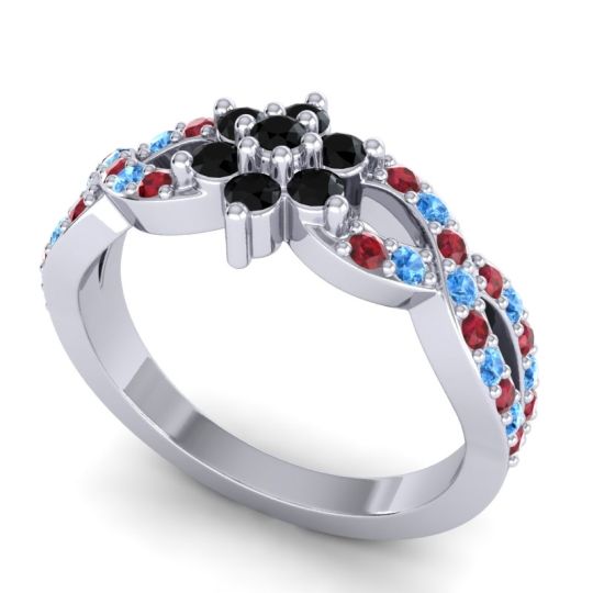 Simple Floral Pave Nalini Ring
