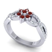 Simple Floral Pave Nalini Ring