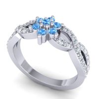 Simple Floral Pave Nalini Ring