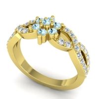 Simple Floral Pave Nalini Ring