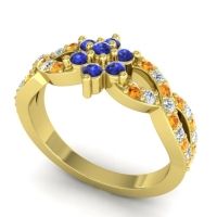 Simple Floral Pave Nalini Ring